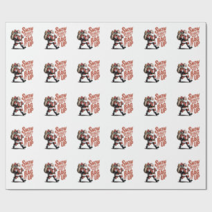 Papel De Presente Natal do Sow Diggity Prestes a Embalar Roupas Engr