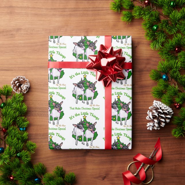 Papel De Presente Natal do Toy Fox Terrier (Presente de Natal)