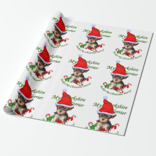 Papel De Presente Natal do yorkshire terrier