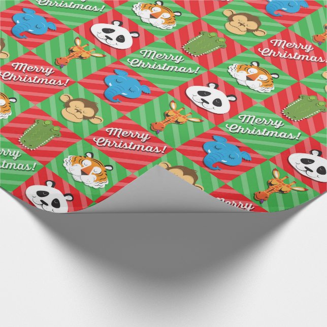 Papel De Presente Natal dos animais do sono (Ponta)