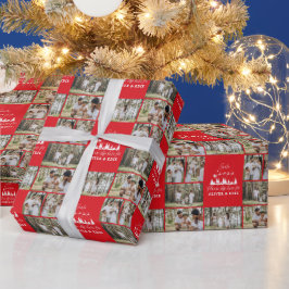 Papel De Presente Natal dos Papais noeis multicamadas modernos