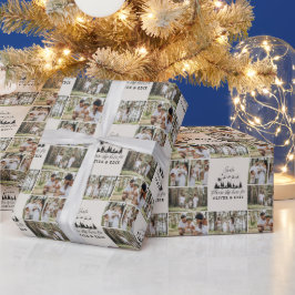 Papel De Presente Natal dos Papais noeis multigráficos modernos