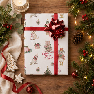 Papel De Presente Natal Down Under Animais Australianos
