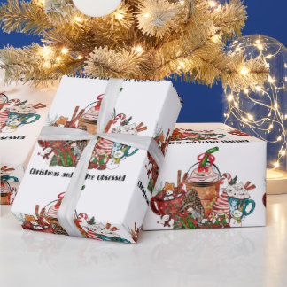 Papel De Presente Natal e café Obcecados