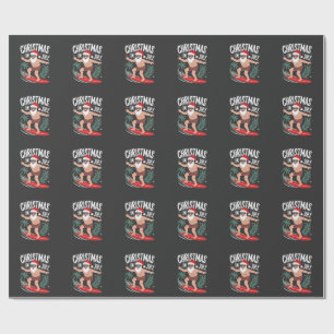 Papel De Presente Natal em julho Férias Engraçadas de Papais noeis d