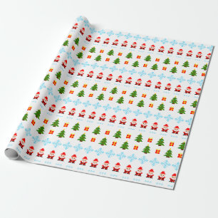 Papel De Presente Natal em Pixel Art