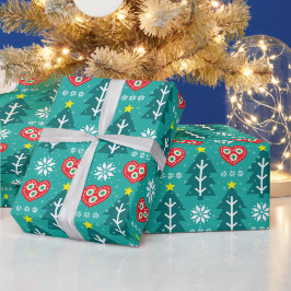 Papel De Presente Natal Escandinavo