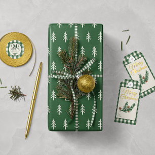 Papel De Presente Natal Escandinavo de Sempre Verde
