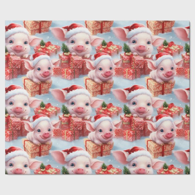 Papel De Presente Natal Fazenda Adorável (Barra)