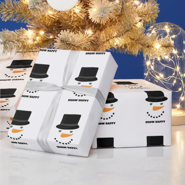 PAPEL DE PRESENTE NATAL FELIZ COM NEVE (Feriados)