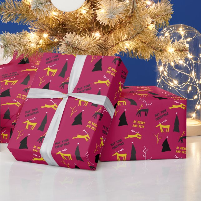 PAPEL DE PRESENTE NATAL FELIZ E DE CERVEJA (Feriados)