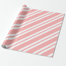 Papel De Presente Natal feliz rosa e branco