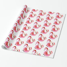 Natal Flamingo Santa Tropical