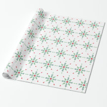 Natal Floco de Neve Geométrico Verde Moderno