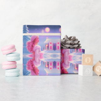 Papel De Presente Natal Fofo Elegante Rosa Feminino