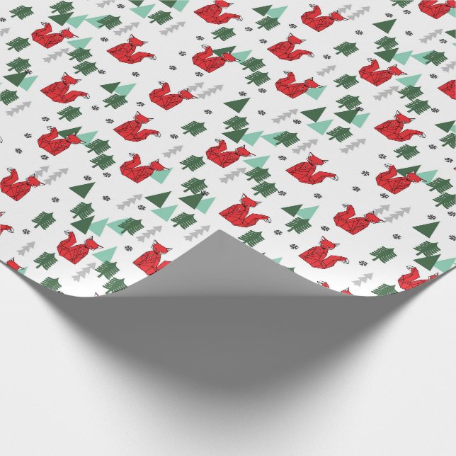 Papel De Presente Natal Fox Holiday Branco (Ponta)