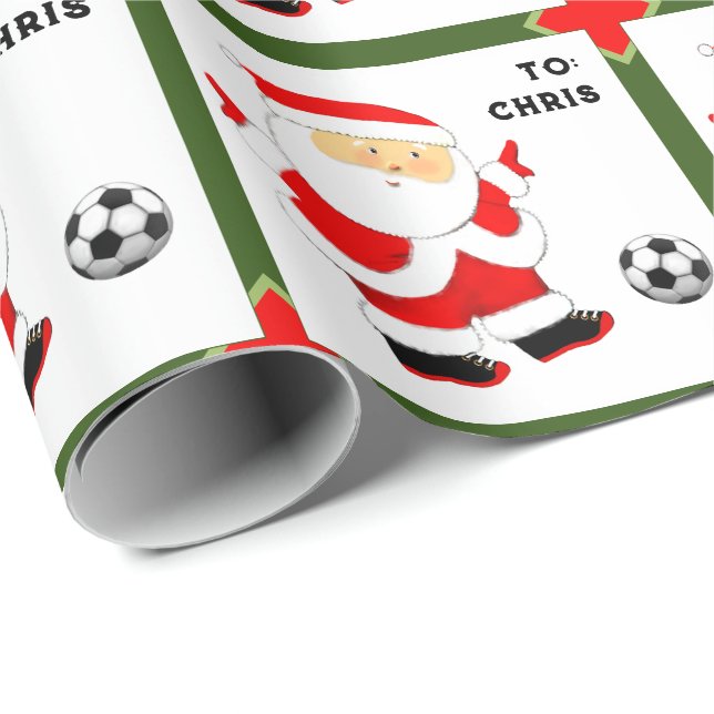 Papel De Presente Natal Futebol (Ponta do rolo)