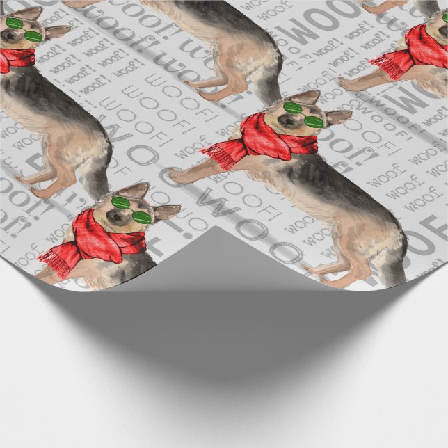 Papel De Presente Natal german shepherd para os Dog Lovers (Ponta)