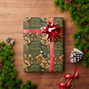 Papel De Presente Natal Golfe Férias
