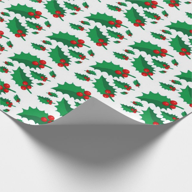 Papel De Presente Natal Holly (Ponta)