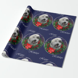 Papel De Presente Natal inglês velho do Sheepdog