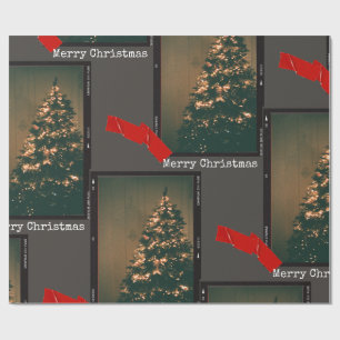 Papel De Presente Natal Instantâneo de Tiprewriter Upcycle Vintage