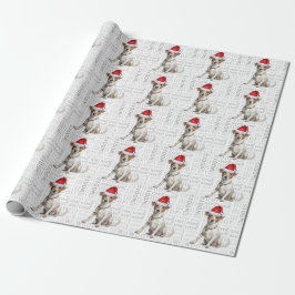 Papel De Presente Natal Jack Russell Terrier Dog Feriado