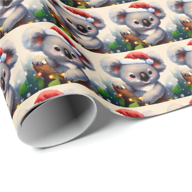 Papel De Presente Natal Koala 2 (Ponta do rolo)