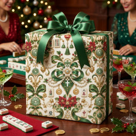Papel De Presente Natal Mahjong