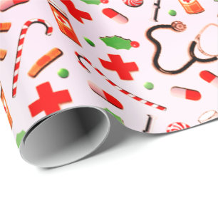 Papel De Presente Natal Médico-temático