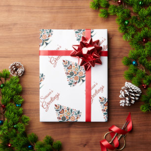 Papel De Presente Natal minimalista escandinavo