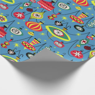 Papel De Presente Natal moderno do meio século atômico dos anos 50
