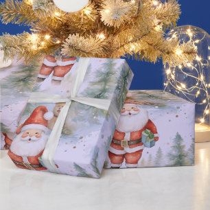 Papel De Presente Natal moderno para a neve do Papai Noel