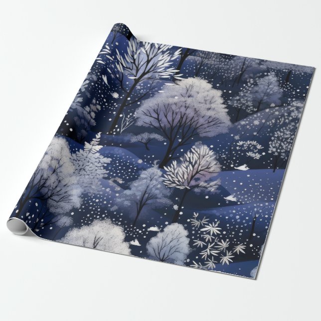 Papel De Presente Natal Moderno Rosa Quente (Desenrolado)