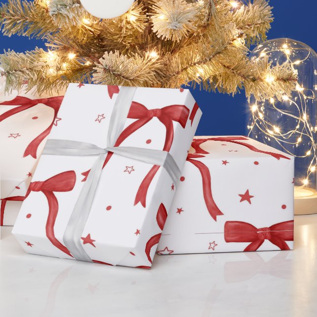 Papel De Presente Natal Moderno Rosa Quente (Feriados)