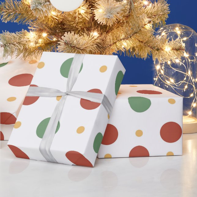 Papel De Presente Natal Moderno Rosa Quente (Feriados)
