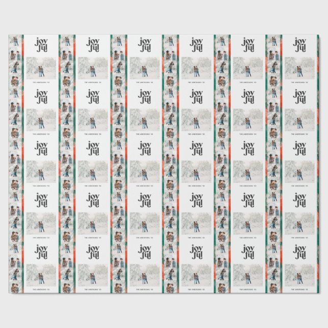 Papel De Presente Natal multicamedro vermelho e verde moderno pintad (Barra)