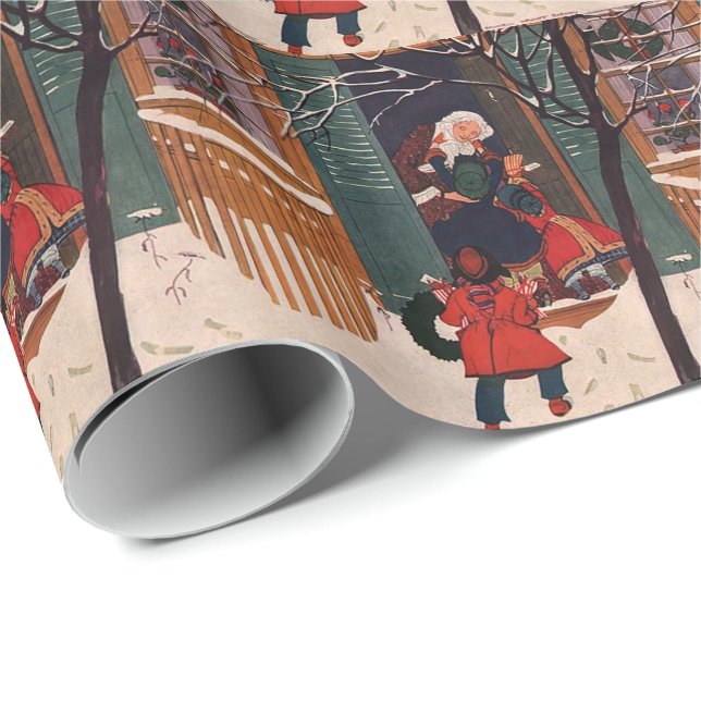 Papel De Presente Natal na casa da vovó (Ponta do rolo)