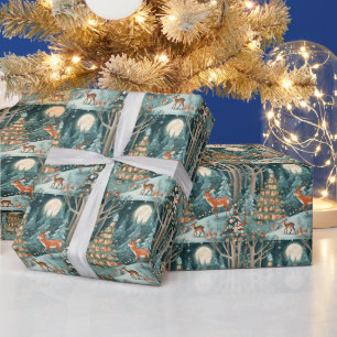 Papel De Presente Natal na Ilustração Florestal