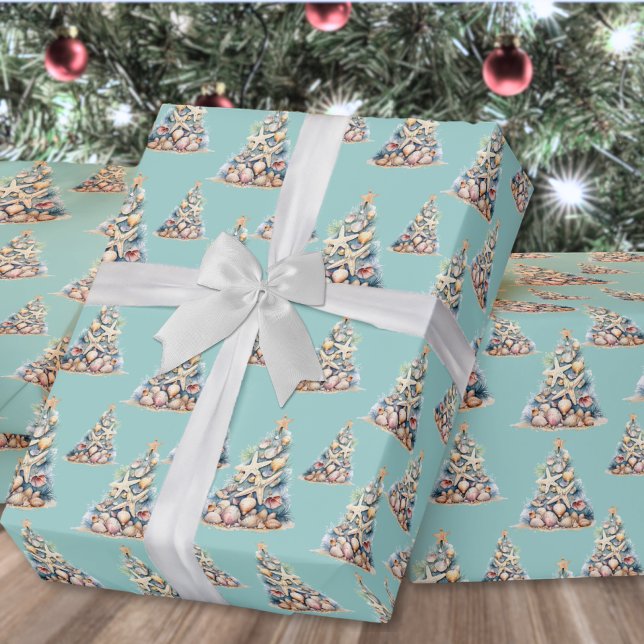 Papel De Presente Natal na Praia (Beach Christmas Wrapping Paper )