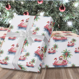 Papel De Presente Natal na Praia de Santa