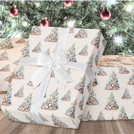 Papel De Presente Natal na Praia Shell