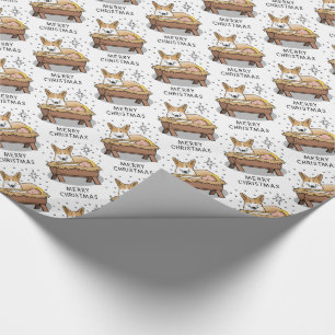 Papel De Presente Natal Natividade Pembroke Welsh Corgi (red1) Diver
