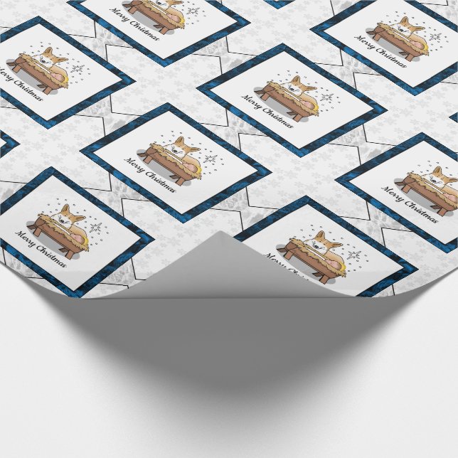 Papel De Presente Natal Natividade Pembroke Welsh Corgi (red1) Diver (Ponta)