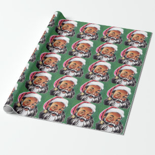 Papel De Presente Natal negro afro-americano