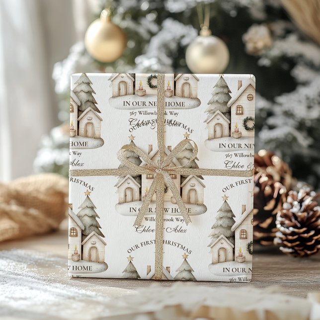Papel De Presente Natal Neutro Rústico (Criador carregado)