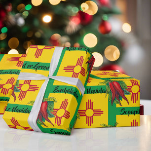 Papel De Presente Natal no Novo México Cheira as Enchiladas Chili