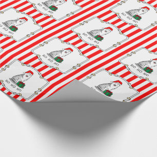 Papel De Presente Natal Papai Noel Siberiano (prata)