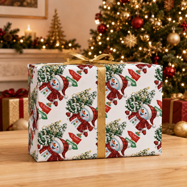 Papel De Presente Natal Papai Noel Terra de Inverno (Criador carregado)