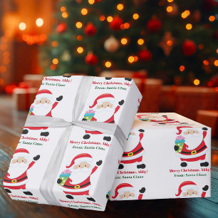 Papel De Presente Natal para Crianças do Papai Noel Personalizadas e